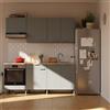 DELINIA Cucina in kit DELINIA Eleki grigio 3 basi e 3 pensili L 200 cm