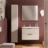 SENSEA Mobile bagno sospeso con lavabo L 80 x H 55 x P 45 cm larice bianco 2 cassetti per vasca centrale Jnka