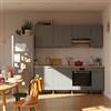 DELINIA Cucina in kit DELINIA Eleki grigio 4 basi e 4 pensili L 205 cm