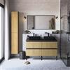 Leroy Merlin Mobile bagno da terra con lavabo, top incluso L 120 x H 58 x P 48.1 cm rovere rigato 4 cassetti Studio