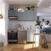 DELINIA Cucina in kit DELINIA Eleki grigio 2 basi e 3 pensili L 180 cm