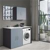 Leroy Merlin Pensile bagno Desi laccato indaco e grigio ombra, 2 ante P 20 x L 70 x H 70 cm