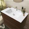 SENSEA Mobile bagno sospeso con lavabo L 80 x H 72 x P 45 cm noce browny 3 cassetti per vasca centrale Jnka