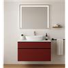 Leroy Merlin Mobile da bagno sospeso sotto lavabo L 79.5 x H 60 x P 45.5 cm rosso opaco, 2 cassetti Fusion