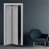 Leroy Merlin Porta interna pieghevole a libro Smoke in legno colore grigio, L 70 x H 210 cm, apertura a sinistra