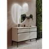 Leroy Merlin Mobile da bagno sospeso sotto lavabo L 79.5 x H 60 x P 45.5 cm beige opaco, 2 cassetti Fusion