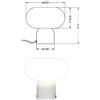 NOVECENTO Lampada da tavolo LED design Silvia bianco 620 LUMEN