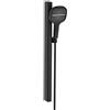 AQUASANIT Doccetta con flessibile doccia e barra di scorrimento AQUASANIT Atlas 3 getti in inox nero 3 getti