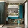BADEN HAUS Colonna bagno Modula Baden Haus 1 cassetto 1 anta P 38 x L 35 x H 150 cm blu petrolio cannettato