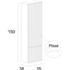 BADEN HAUS Colonna bagno Modula Baden Haus 1 cassetto 1 anta P 38 x L 35 x H 150 cm grigio opaco cannettato