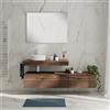 Leroy Merlin Specchio con illuminazione integrata bagno rettangolare Lumea L 60 x H 75 x P 4 cm grigio / argento