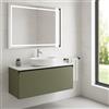 Leroy Merlin Mobile da bagno sospeso sotto lavabo L 99.5 x H 40 x P 45.5 cm verde salvia opaco, 1 cassetto Fusion