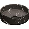 Leroy Merlin Lavabo da appoggio STEP/STAR tondo in ceramica nero