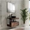 Leroy Merlin Specchio con illuminazione integrata bagno rettangolare Lumea L 60 x H 75 x P 4 cm nero