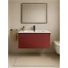 Leroy Merlin Mobile da bagno sospeso sotto lavabo L 79.5 x H 40 x P 45.5 cm rosso opaco, 1 cassetto Fusion