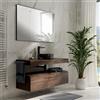 Leroy Merlin Top per lavabo STEP/STAR L 120.3 x H 10 x P 46.5 cm noce mdf