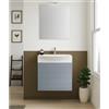 Leroy Merlin Mobile bagno sospeso con lavabo e specchio e illuminazione Mini50s L 50 x H 58 x P 40 cm laccato opaco indaco cannettato 1 anta per vasca centrale