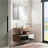 Leroy Merlin Mobile da bagno sospeso Star con top integrato L 100.3 x H 30 x P 46 cm noce walnut 2 cassetti