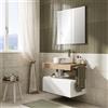 Leroy Merlin Top per lavabo STEP/STAR L 80.3 x H 10 x P 46.5 cm rovere mdf