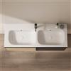 Leroy Merlin Mobile bagno sospeso con lavabo L 120 x H 40 cm grigio carbone/olmo rousseau 2 cassetti per doppia vasca Pixel