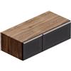 Leroy Merlin Mobile da bagno sospeso Star con top integrato L 100.3 x H 30 x P 46 cm noce walnut, 2 cassetti con frontale in vetro