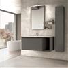 Leroy Merlin Mobile bagno sospeso con lavabo L 100 x H 40 cm grigio carbone 1 cassetto per vasca a sinistra Pixel