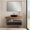 Leroy Merlin Mobile da bagno sospeso Star con top integrato L 100.3 x H 30 x P 46 cm noce walnut, 1 cassetto con cassetto illuminato a LED