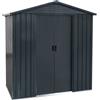 NATERIAL Casetta da giardino in acciaio antracite 1.1 x 1.9 m, superficie esterna 1.8 m² e spessore parete 0.3 mm, senza pavimento porta scorrevole, NATERIAL Etna