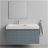 Leroy Merlin Mobile bagno sospeso con lavabo L 100 x H 40 cm indaco, 1 anta 1 cassetto per vasca a sinistra Pixel