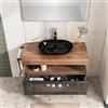 Leroy Merlin Mobile da bagno sospeso Star con top integrato L 100.3 x H 30 x P 46 cm noce walnut, 1 cassetto