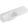 Leroy Merlin Mobile bagno sospeso con lavabo L 120 x H 40 cm grigio carbone/olmo rousseau, 1 anta 1 cassetto per vasca a sinistra Pixel