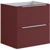 Leroy Merlin Cassettiera Brera con 2 cassetti laccato opaco rosso Jaipur L.59,5 H.60 P.45,5 cm