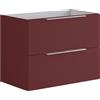 Leroy Merlin Cassettiera Brera con 2 cassetti laccato opaco rosso Jaipur L79,5 H60 P45,5 cm