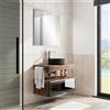 Leroy Merlin Mobile da bagno sospeso Star con top integrato L 80.3 x H 30 x P 46 cm noce walnut, 1 cassetto dotato di illuminazione LED