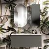 Leroy Merlin Mobile bagno sospeso con lavabo L 120 x H 40 cm grigio carbone 1 cassetto per vasca centrale Pixel