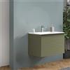 Leroy Merlin Mobile bagno sospeso con lavabo L 60 x H 40 cm verde salvia 1 cassetto per vasca centrale Pixel
