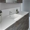 Leroy Merlin Top per lavabo Eklettica L 105.5 x H 1 x P 70.5 cm bianco, solid surface, senza tavola