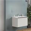 Leroy Merlin Mobile bagno sospeso con lavabo L 60 x H 40 cm grigio pastello 1 cassetto per vasca centrale Pixel