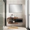 Leroy Merlin Mobile da bagno sospeso Star con top integrato L 60.3 x H 30 x P 46 cm noce walnut, 1 cassetto dotato di illuminazione a LED