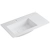 Leroy Merlin Mobile bagno sospeso con lavabo L 80 x H 40 cm grigio pastello/grigio carbone 1 cassetto per vasca a sinistra Pixel