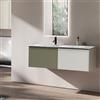 Leroy Merlin Mobile bagno sospeso con lavabo L 120 x H 40 cm verde salvia/grigio pastello 2 cassetti per doppia vasca Pixel