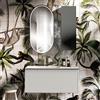 Leroy Merlin Mobile bagno sospeso con lavabo L 80 x H 40 cm grigio pastello 1 cassetto per vasca centrale Pixel