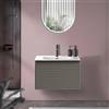 Leroy Merlin Mobile bagno sospeso con lavabo L 60 x H 40 cm grigio carbone 1 cassetto per vasca centrale Pixel