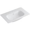 Leroy Merlin Lavabo a incasso rettangolare vasca centrale L 80.5 x H 15 x P 46 cm in resina bianco lucido