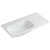Leroy Merlin Lavabo a incasso rettangolare vasca a sinistra L 90.5 x H 15 x P 46 cm in resina bianco lucido