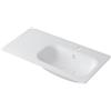 Leroy Merlin Lavabo a incasso rettangolare vasca a destra L 90.5 x H 15 x P 46 cm in resina bianco lucido