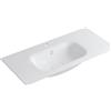 Leroy Merlin Lavabo a incasso rettangolare vasca centrale L 100.5 x H 15 x P 46 cm in resina bianco lucido