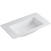 Leroy Merlin Lavabo a incasso rettangolare vasca centrale L 90.5 x H 15 x P 46 cm in resina bianco opaco