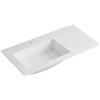 Leroy Merlin Lavabo a incasso rettangolare vasca a sinistra L 90.5 x H 15 x P 46 cm in resina bianco opaco