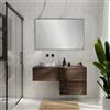 Leroy Merlin Mobile da bagno sospeso Step Rigato con top L 60.3 x H 30 x P 46 cm noce walnut, 1 cassetto con chiusura ammortizzata